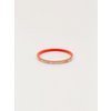 Bandeau bracelet in blond horn and orange lacquer 