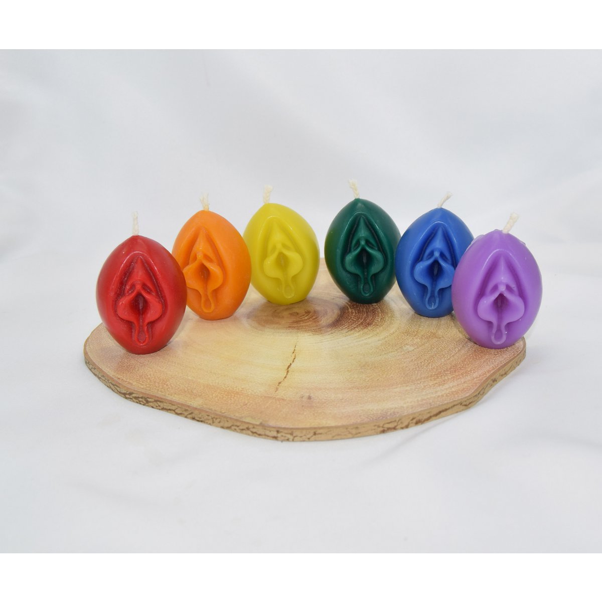 Ensemble de bougies vaginales arc-en-ciel LGBTQ de 2 po