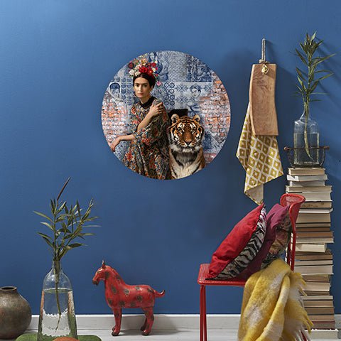 Melli Mello Wall Circle Frida Kahlo