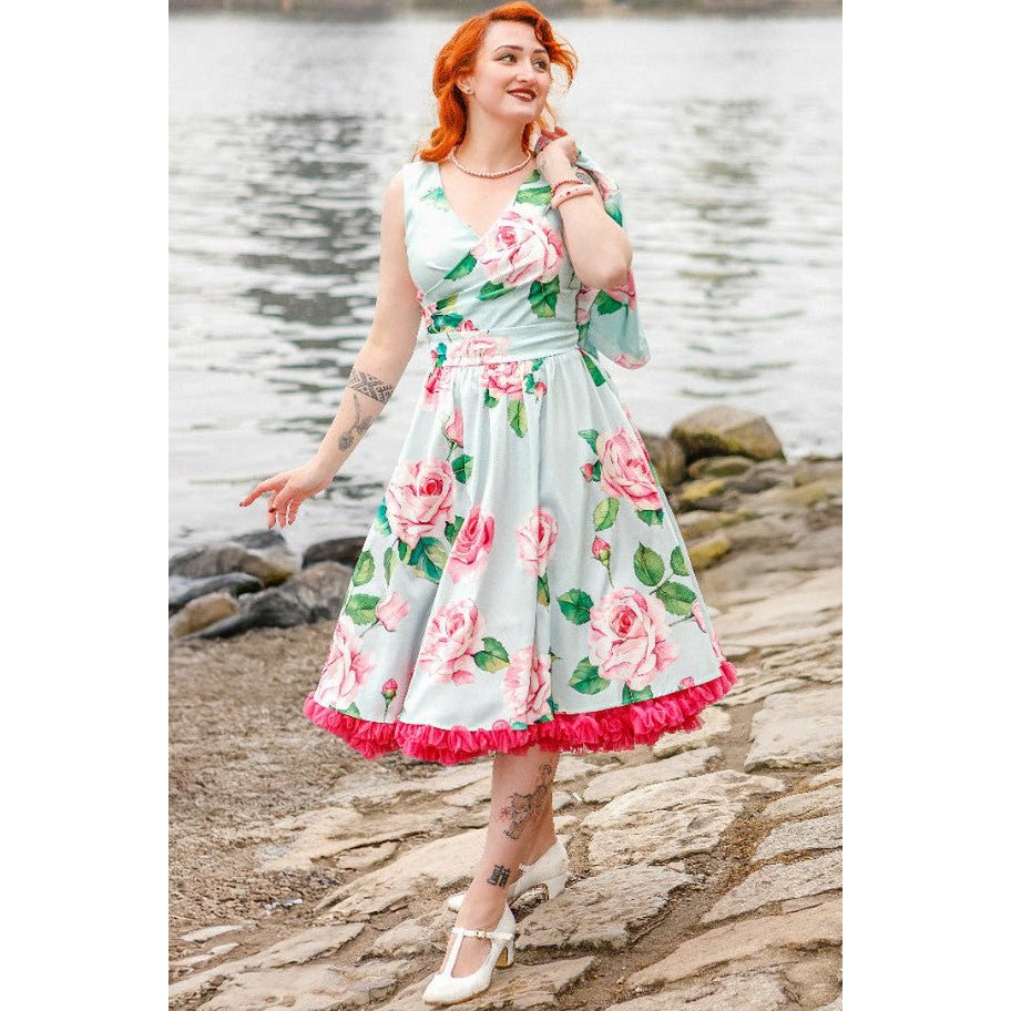 EU BOCK LISETTE BEX BLEU BLEUR TROIS SIRTER SHEEVE ROSE ROSE PRINT BOLERO