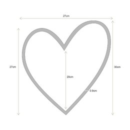Mirror Heart Gold 30cm