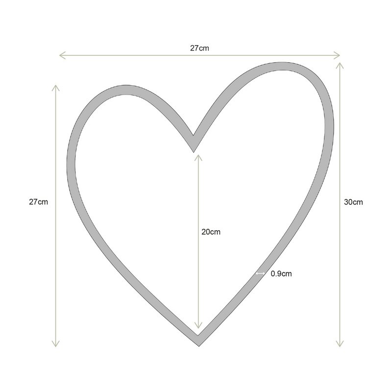 Mirror Heart Gold 30cm