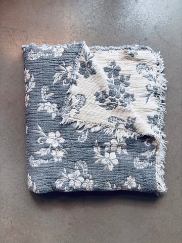 Muslin blanket - ROSE - gray-white - 2.20 x 2.50 m