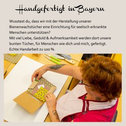 Lot de 3 chiffons en cire d'abeille biologique « Luisa » - fabriqués à la main en Allemagne