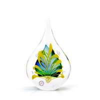 Kristalltropfen - Ozzaro - Blau/Grün/Gelb - Höhe 12 cm - Handgefertigt