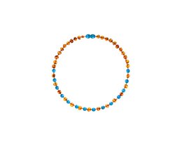 Ambra e turchese blu - Collana per bambini