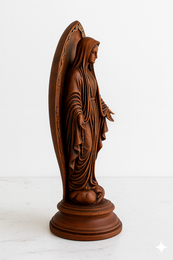 Figure Décorative Vierge Marie – Art Sacré Peint à la Main