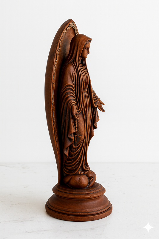 Figure Décorative Vierge Marie – Art Sacré Peint à la Main