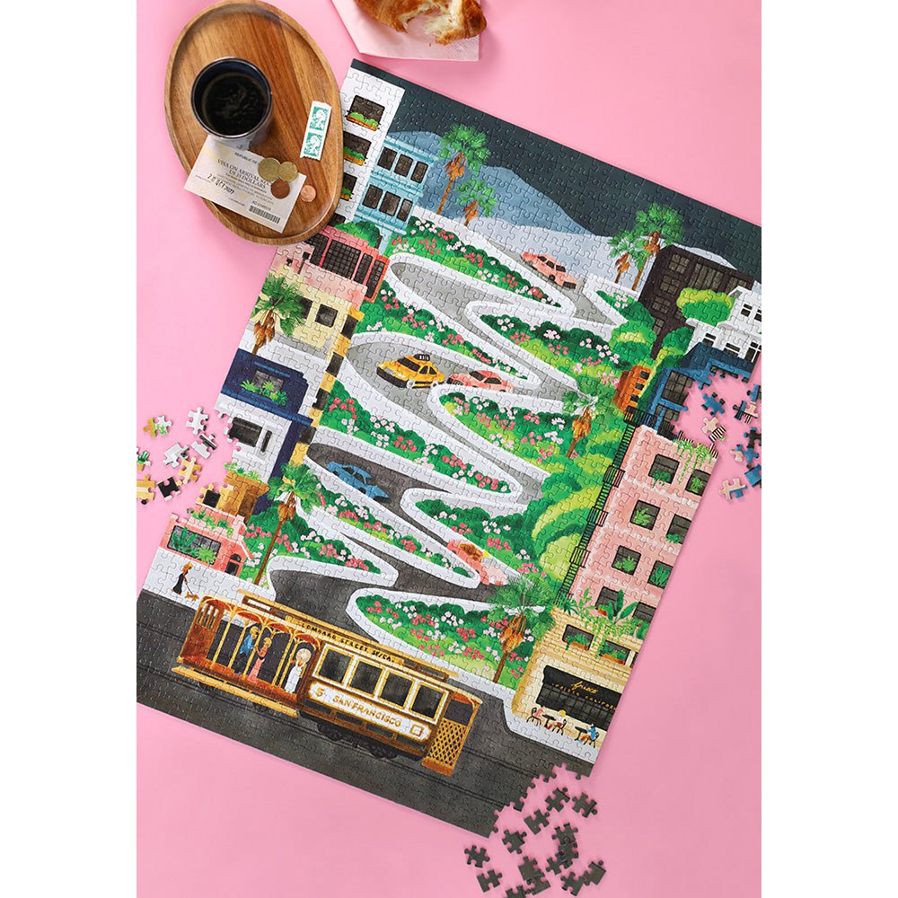 LOMBARD STREET - Jigsaw Puzzle 1000 brikker