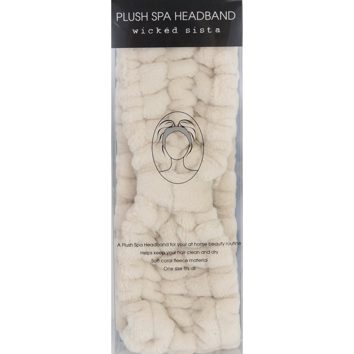WS Plush Spa Headband Latte