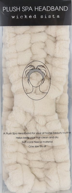 WS Plush Spa Headband Latte