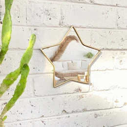 ⭐ Handmade Brass Star Mirror – Moroccan Artisan Decor ⭐