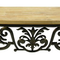 Wall console Ornament oval 60x19x14cm