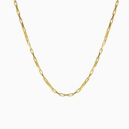 Halskette Grobstrick Basic Blockkette Gold
