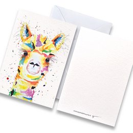 Kort alpaca farve med kuvert