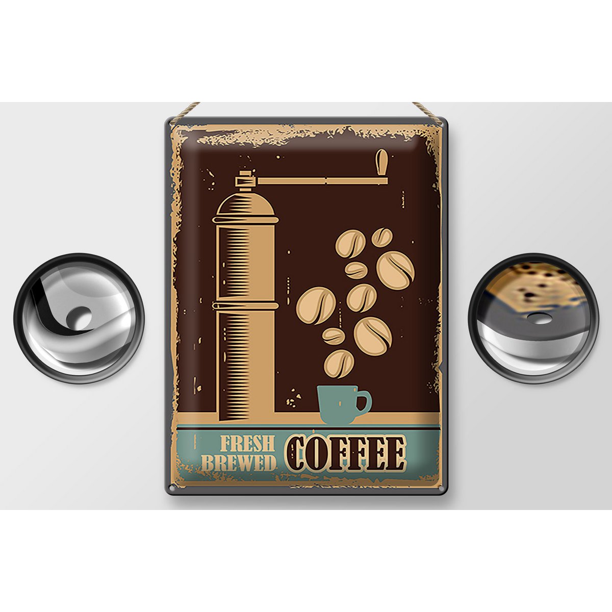 Tin Sign Retro 30x40cm Coffee Coffee freshly brewed