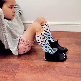 Chaussettes Hautes Bleu Neige