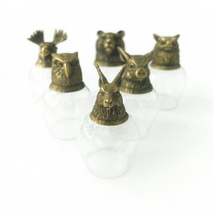 6x pacifier glasses (100 ml) - wild forest creatures