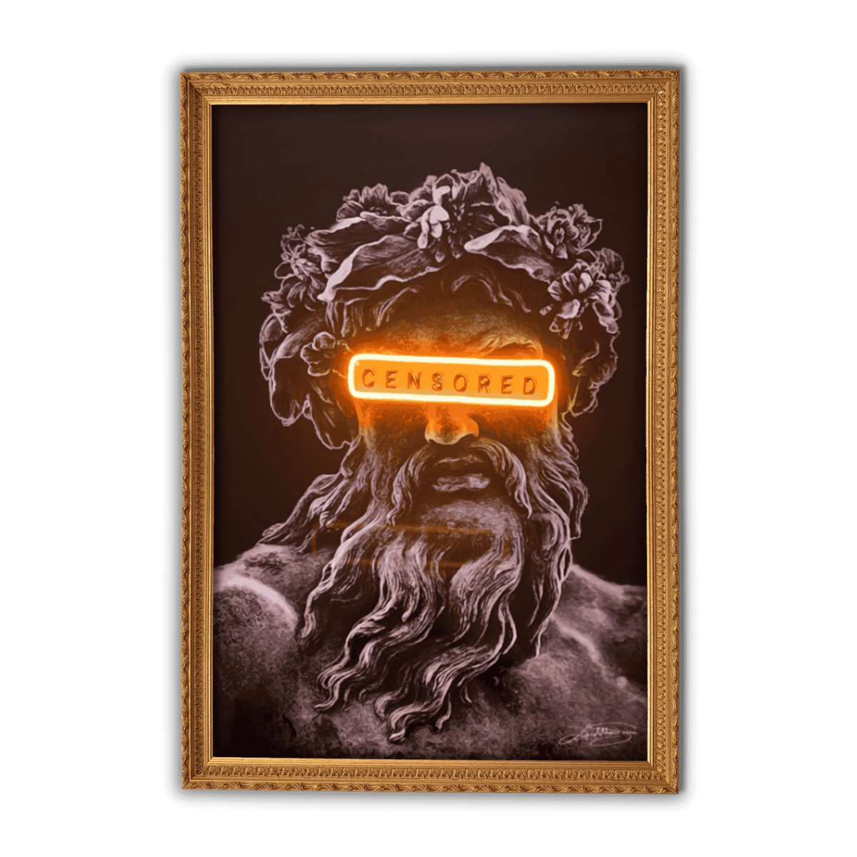 Zeus censurado | Arte de pared LED