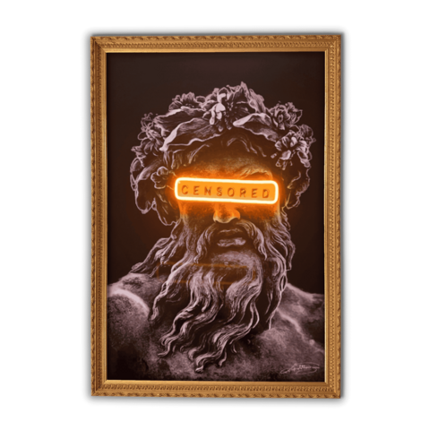 Zeus Censored | Led Wall Art