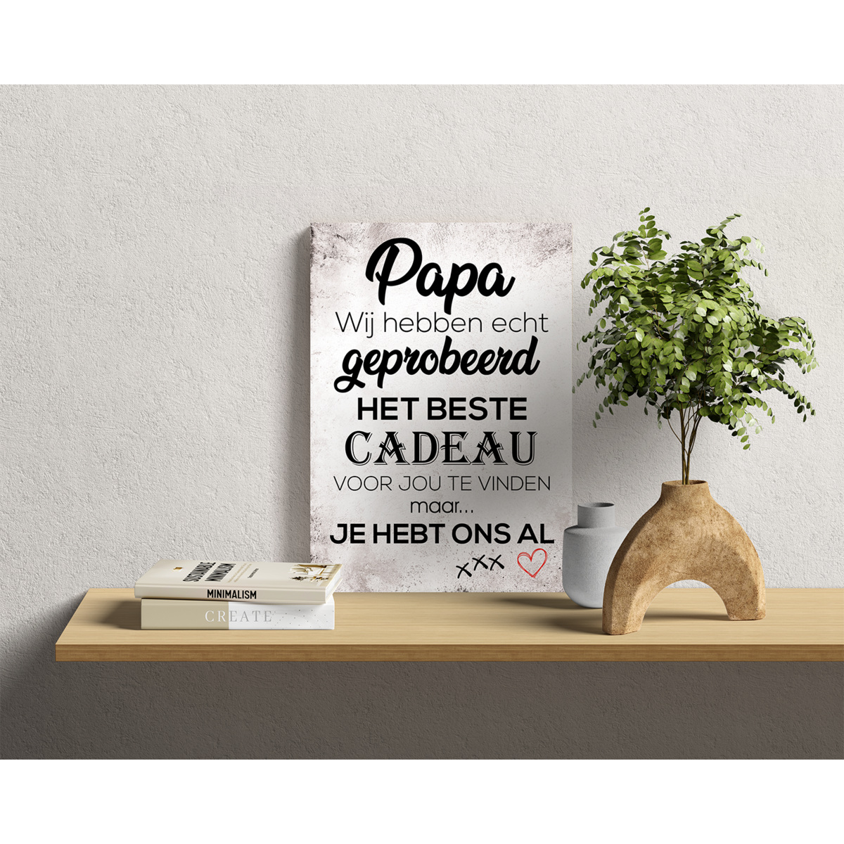 Wooden wall plate: Dad, we really tried to find the best gift for you ...- 30 x 42 cm