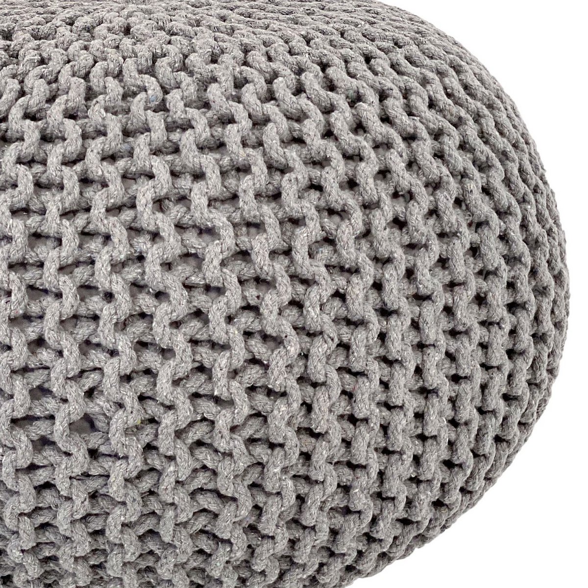 Pouf Ø 55 h 37 h 37 tabouret de tricot siège de planche de sol de pouf durable