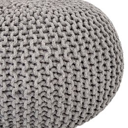Pouf Ø 55 H 37 H 37 Strickhocker Sitzpouf Bodenkissen nachhaltig