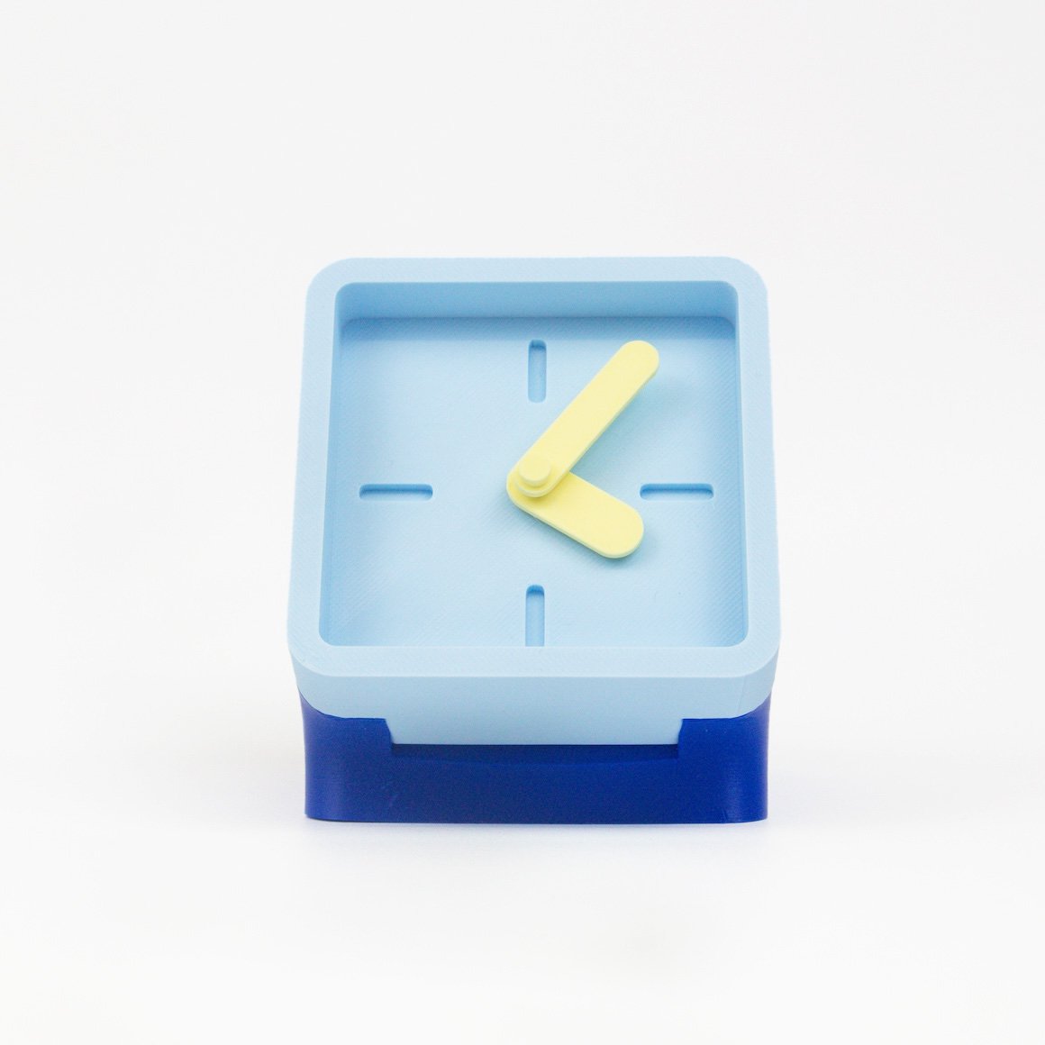 Office Clock Cobalt & Baby Blue