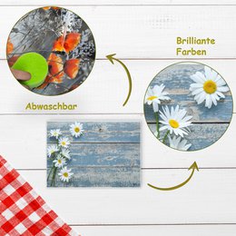 Artipics placemat Waiting for You placemat washable plastic 4 pieces each 42 x 30 cm place mats country house table undermat coasters kitchen dining area, guests, indoors, outdoors