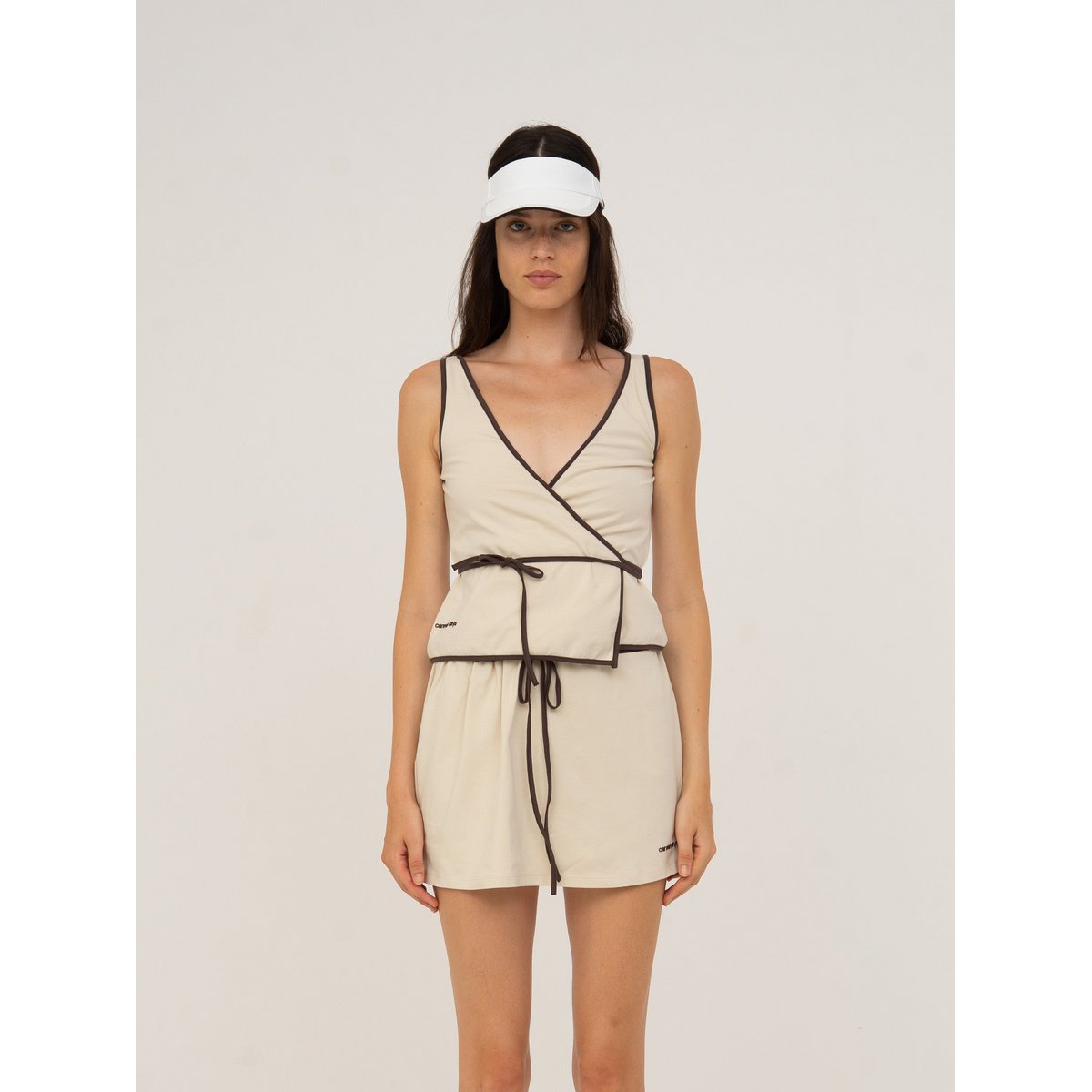 Serve White Sports Wrap Top