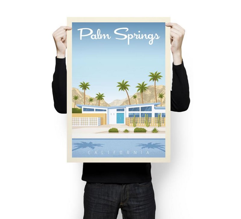 Palm Springs Vintage Poster | Poster City Palm Springs California United States