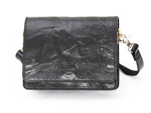 Flapbag Handtasche klein Schwarz