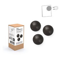 Pudełko z 3 małymi drewnianymi kulkami magnetycznymi - czarne