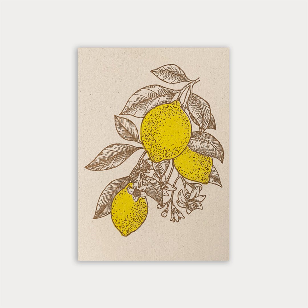 Postcard / lemons / eco paper