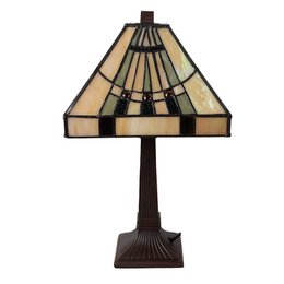 Tiffany table lamp 23x23x38 cm beige glass desk lamp