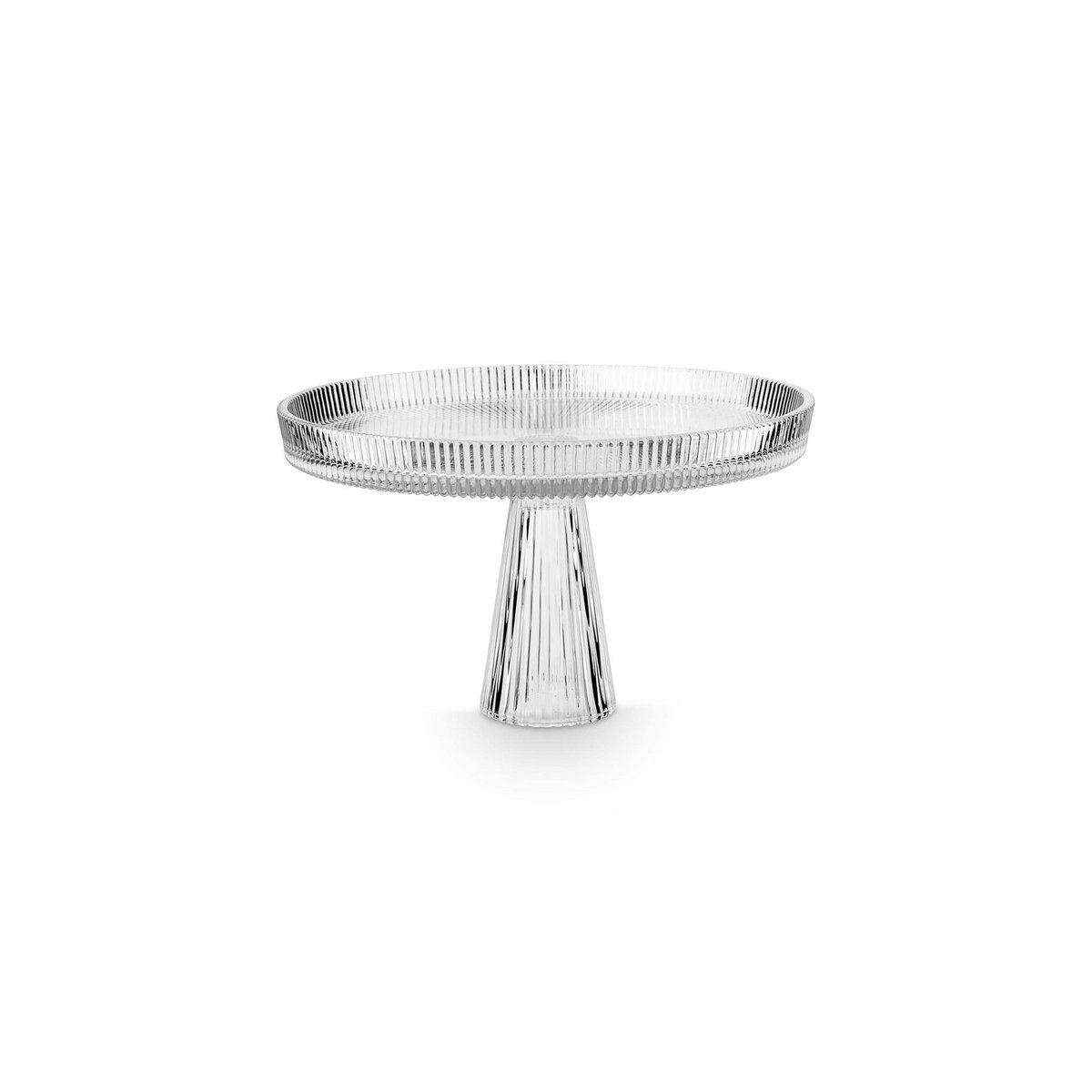 Cake Stand o/f Glass Clear Large 29.6x18cm