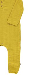 Mustard basic muslin baby jumpsuit