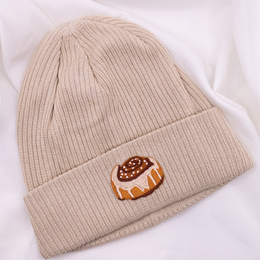 Hat cinnamon roll beanie embroidered Kanelbulle - Sweden gift winter hat colorful Scandinavia