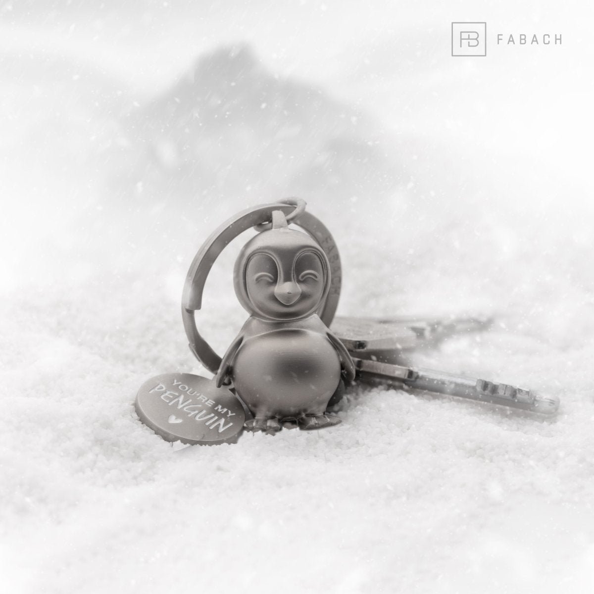 "You're my penguin" penguin keychain "Frosty" with engraving - cute penguin lucky charm as a gift for partners