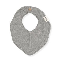 Knitted Bib - Fjola - Grey Mélange
