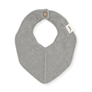 Gestricktes Lätzchen – Fjola – Grau meliert