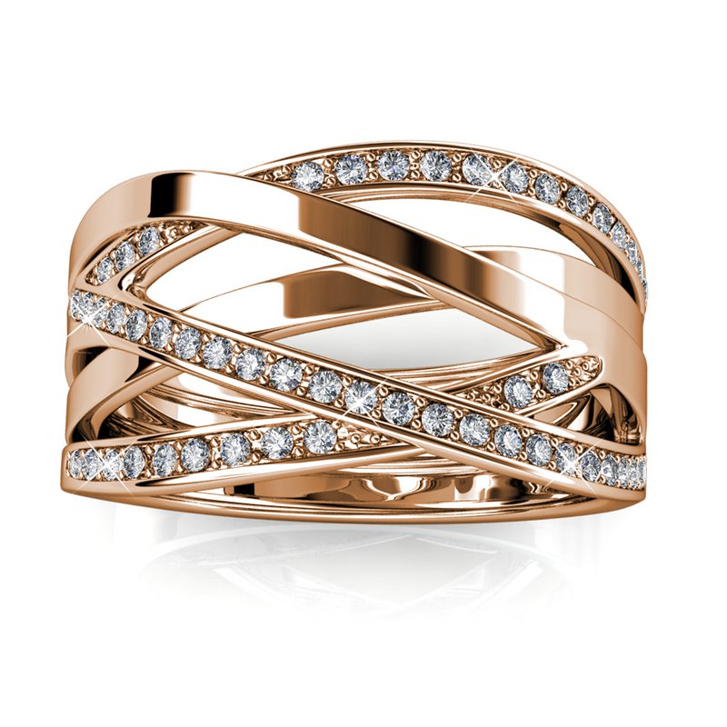 Bague Criss Cross - O Rosé et Cristal