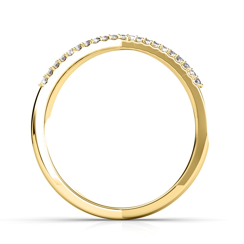 X Ring - Gold and Crystal