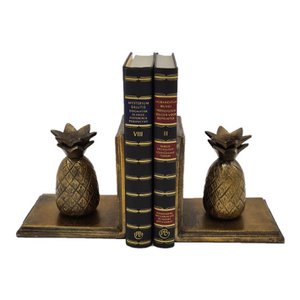 Boekensteun - Pineapple - Antique Gold