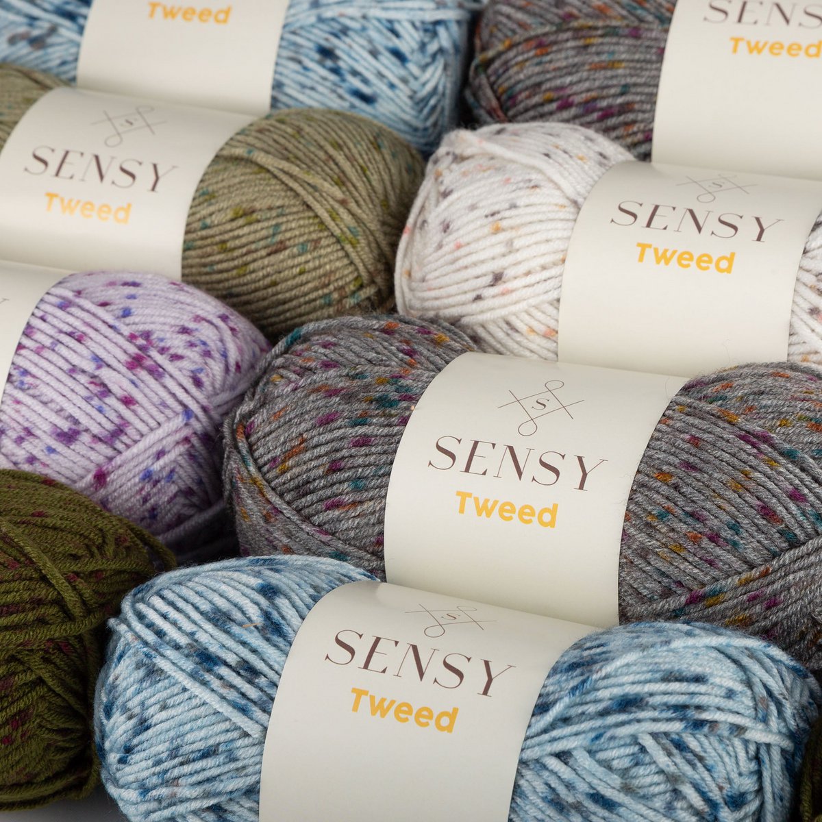Sensy Tweed Garn, 3,5 oz, 214 Yards, Gauge 4 Medium