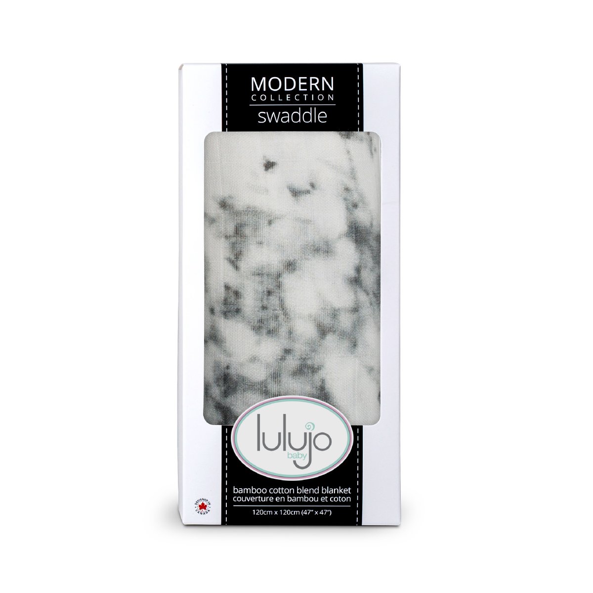 Lulujo swaddle bamboo 120x120 - Marble