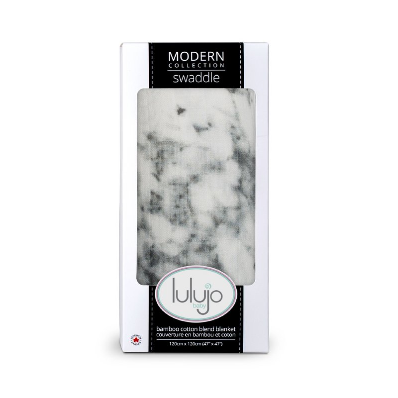 Lulujo swaddle bamboo 120x120 - Marble
