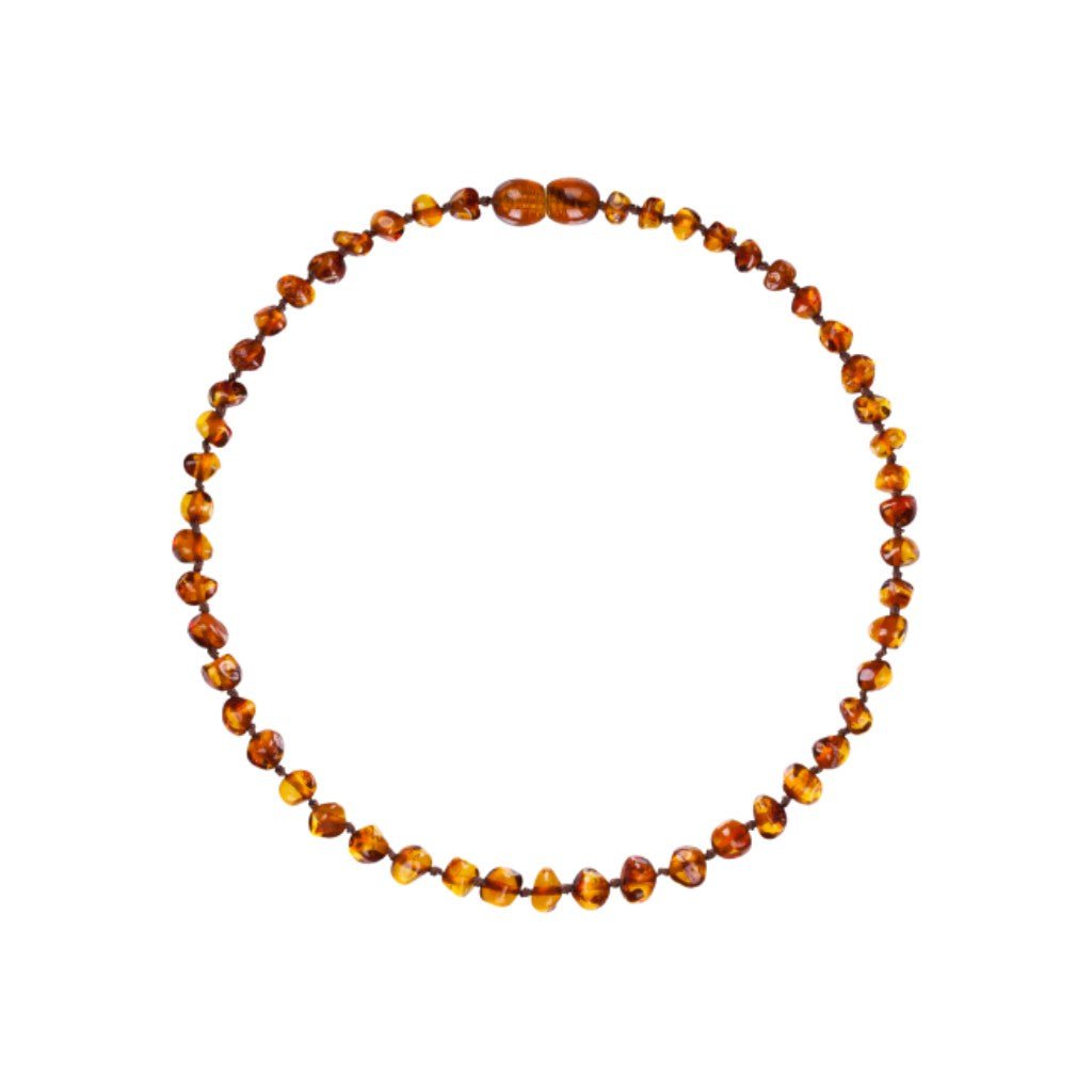 Bernsteinkette Kind - Cognac - 32 cm