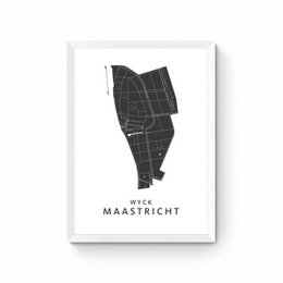 Maastricht - Wyck - Carte du quartier Poster