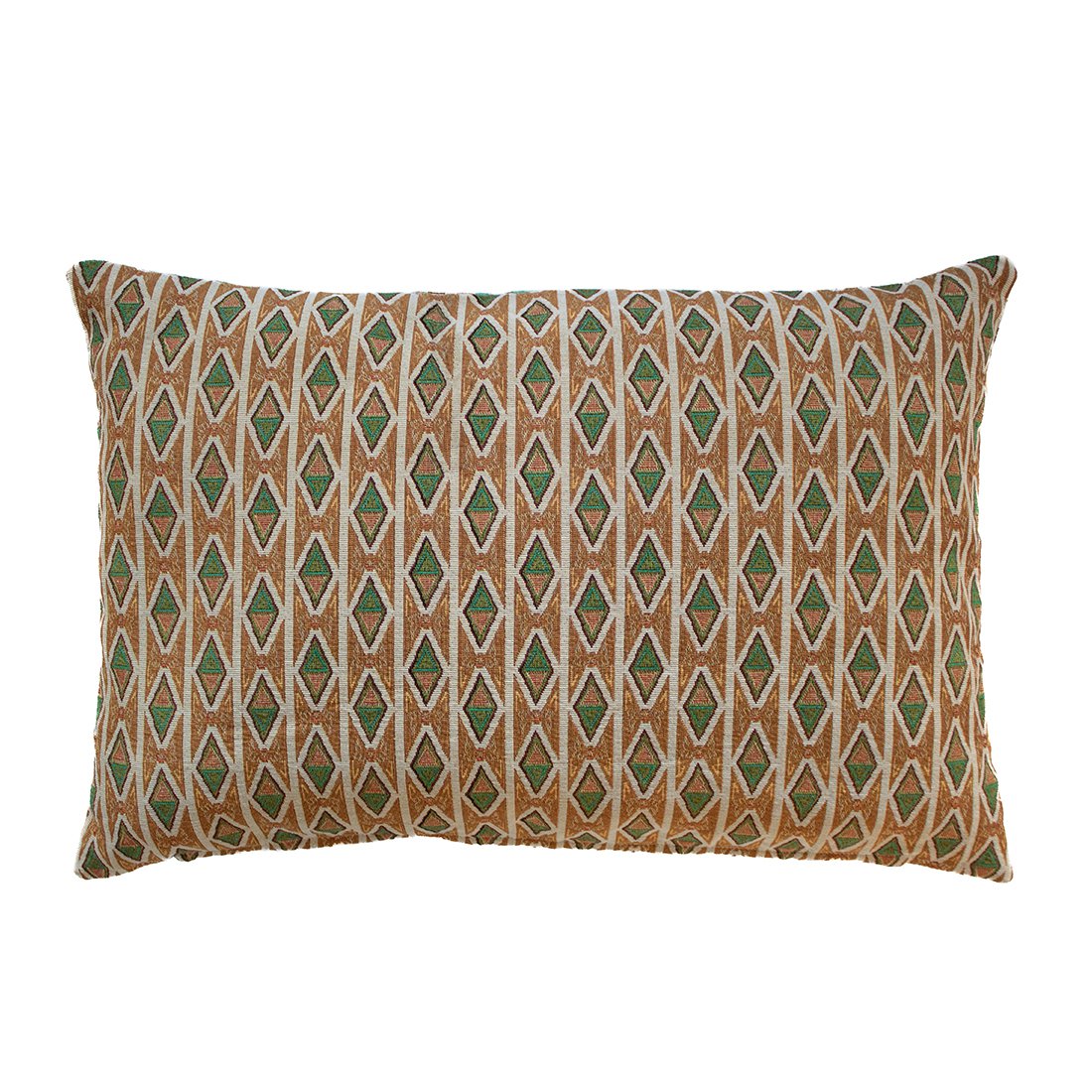 NIN-NIT Mouvement Classiques cushion | 100% woven cotton | decorative cushion with beach vibe, stripes and nature print | brown | blue | turquoise | sea ​​green | green | beige | white | 40x60 cm
